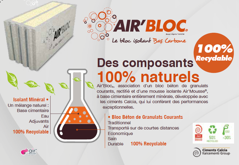 AirBloc 100pour100 d elements naturels